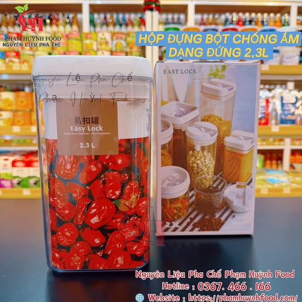 Hộp Đựng Bột Chống Ẩm Dạng Đứng 2,3L