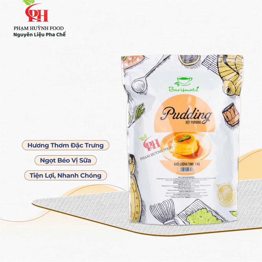 Bột Pudding Barismate Trứng 1kg