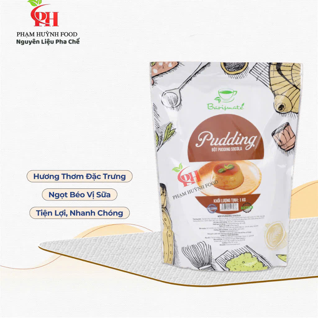 Bột Pudding Barismate Chocolate 1kg