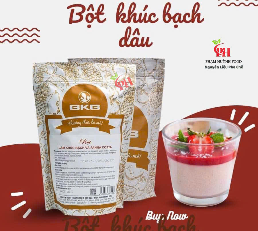 Bột Khúc Bạch BKB hương Dâu 500g