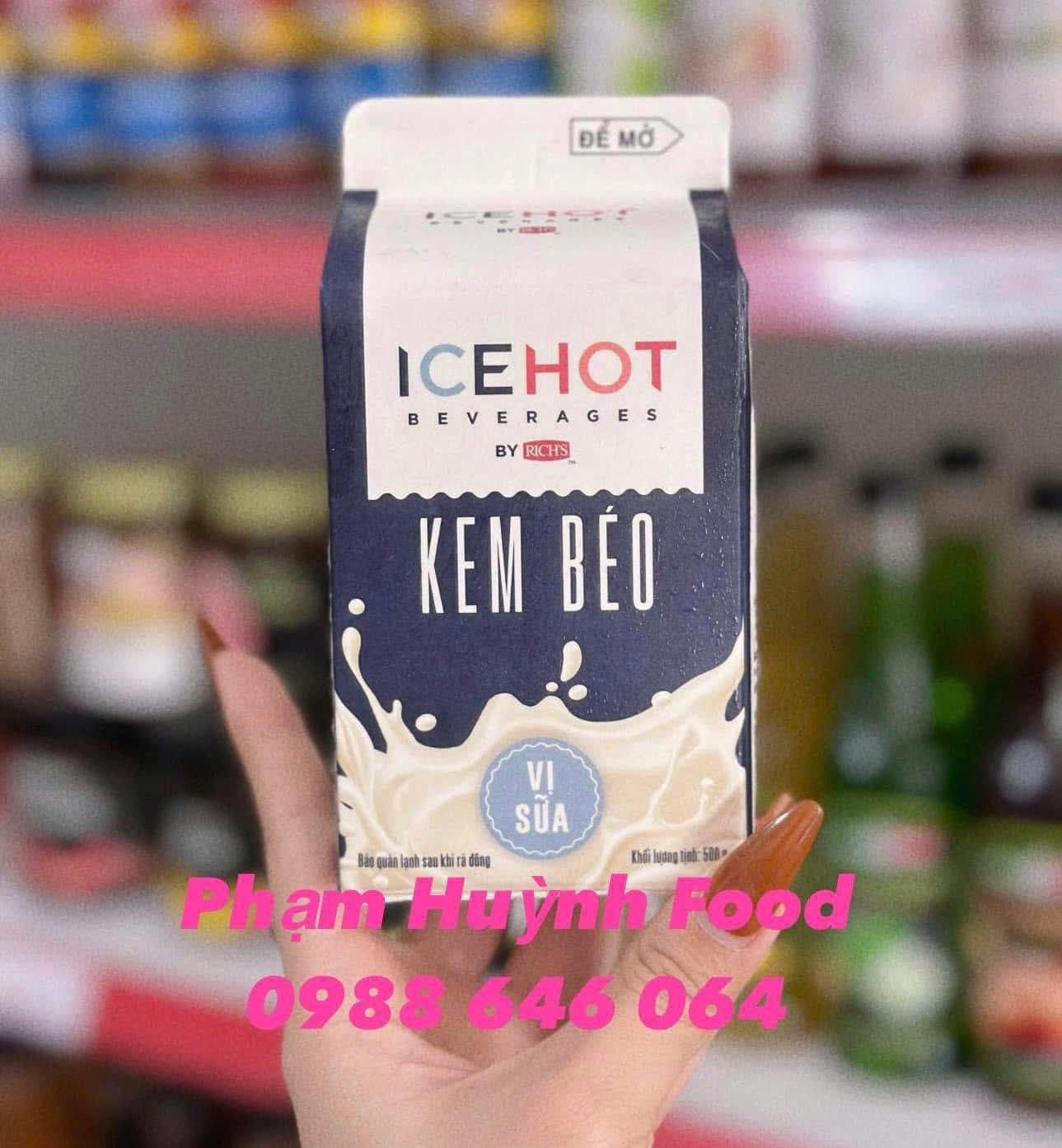 Kem Béo Vị Sữa Ice Hot 500g