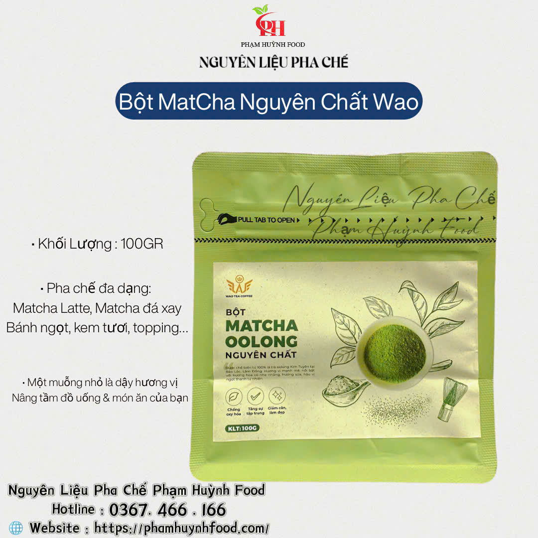 Bột Matcha nguyên chất WAO 100g