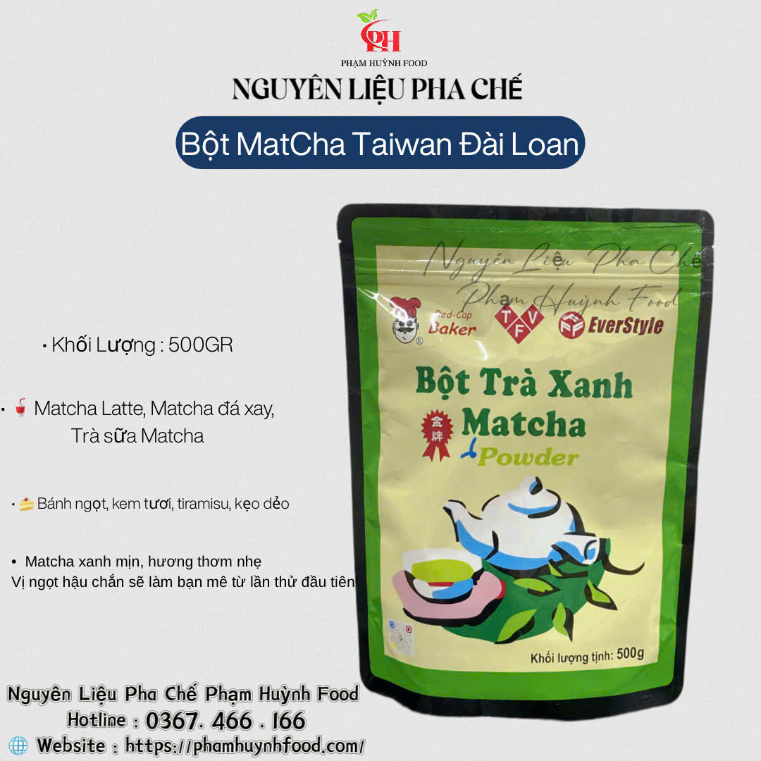 Bột Trà Xanh Matcha Taiwan 500g