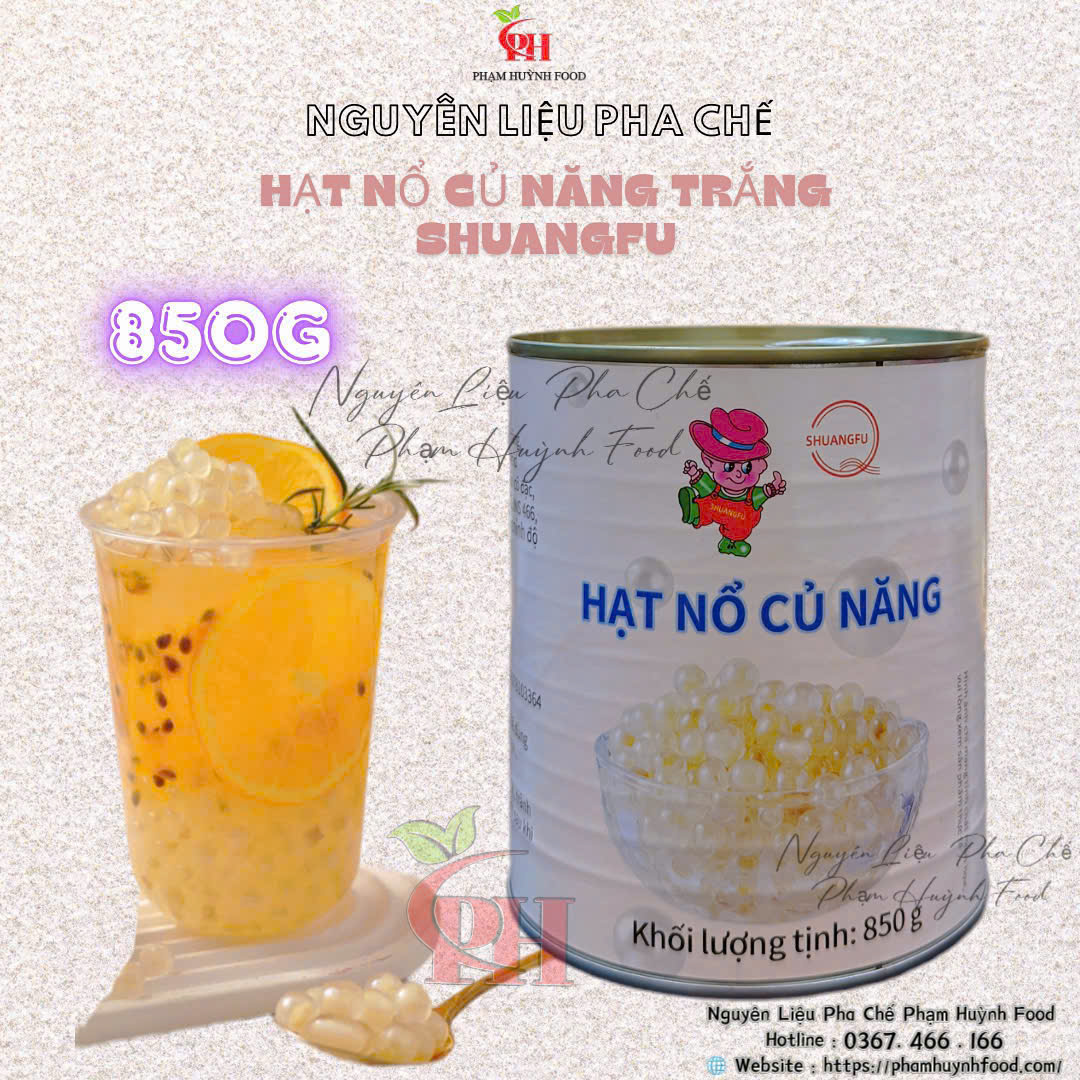 Hạt Nổ Củ Năng Shuangfu - Trắng 850gr