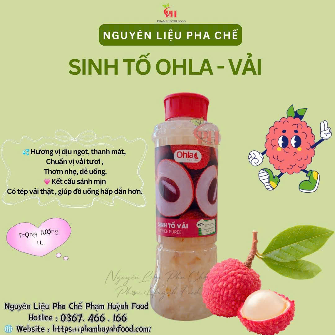 Sinh tố Ohla Vải 1L