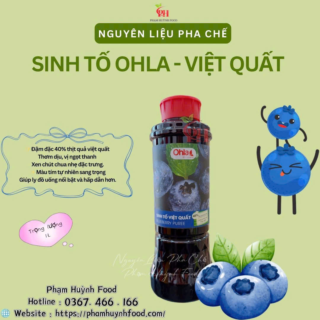 Sinh tố Ohla Việt Quất 1L