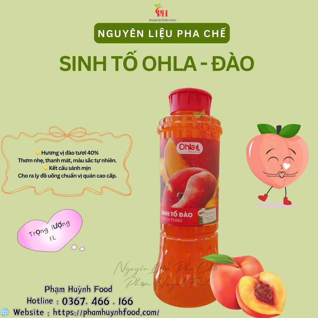 Sinh tố Ohla Đào 1L