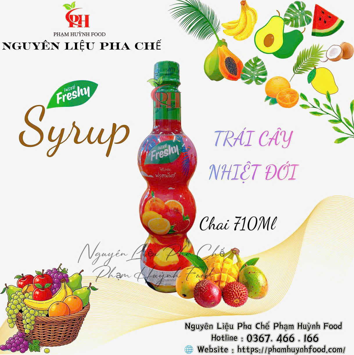 Siro Freshy 710ml - Trái Cây Nhiệt Đới