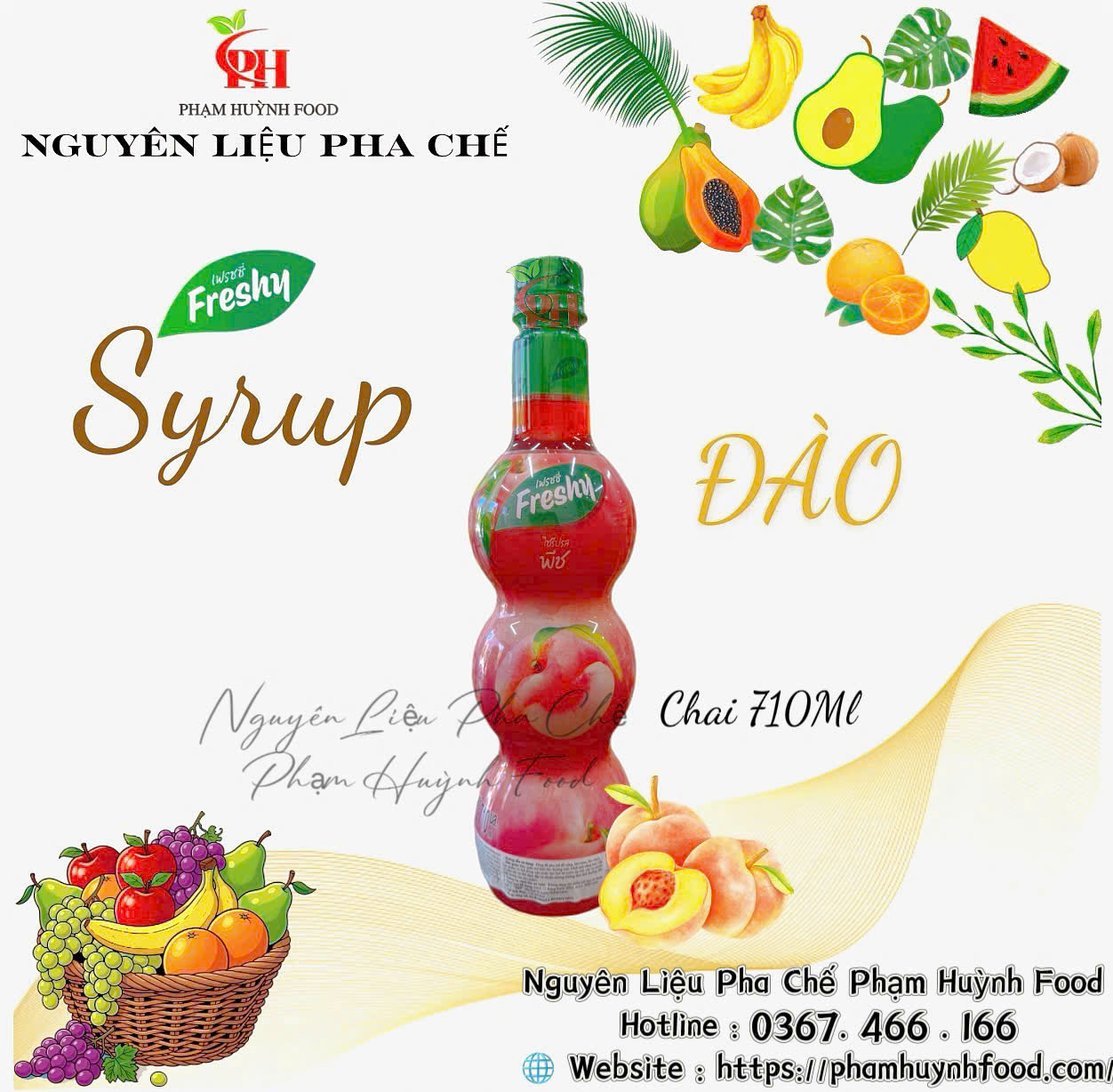 Siro Freshy 710ml - Đào