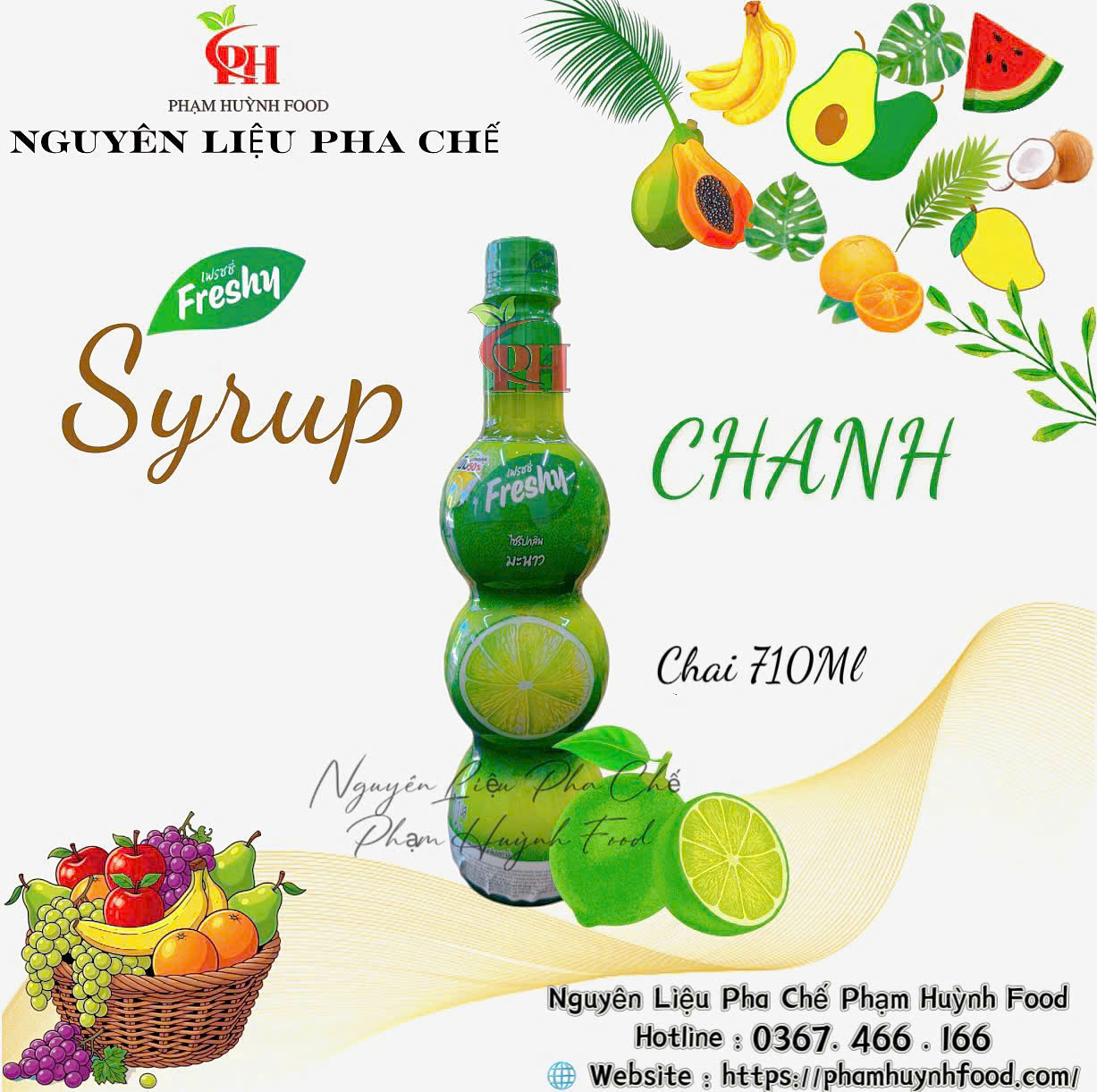 Siro Freshy 710ml - Chanh Xanh