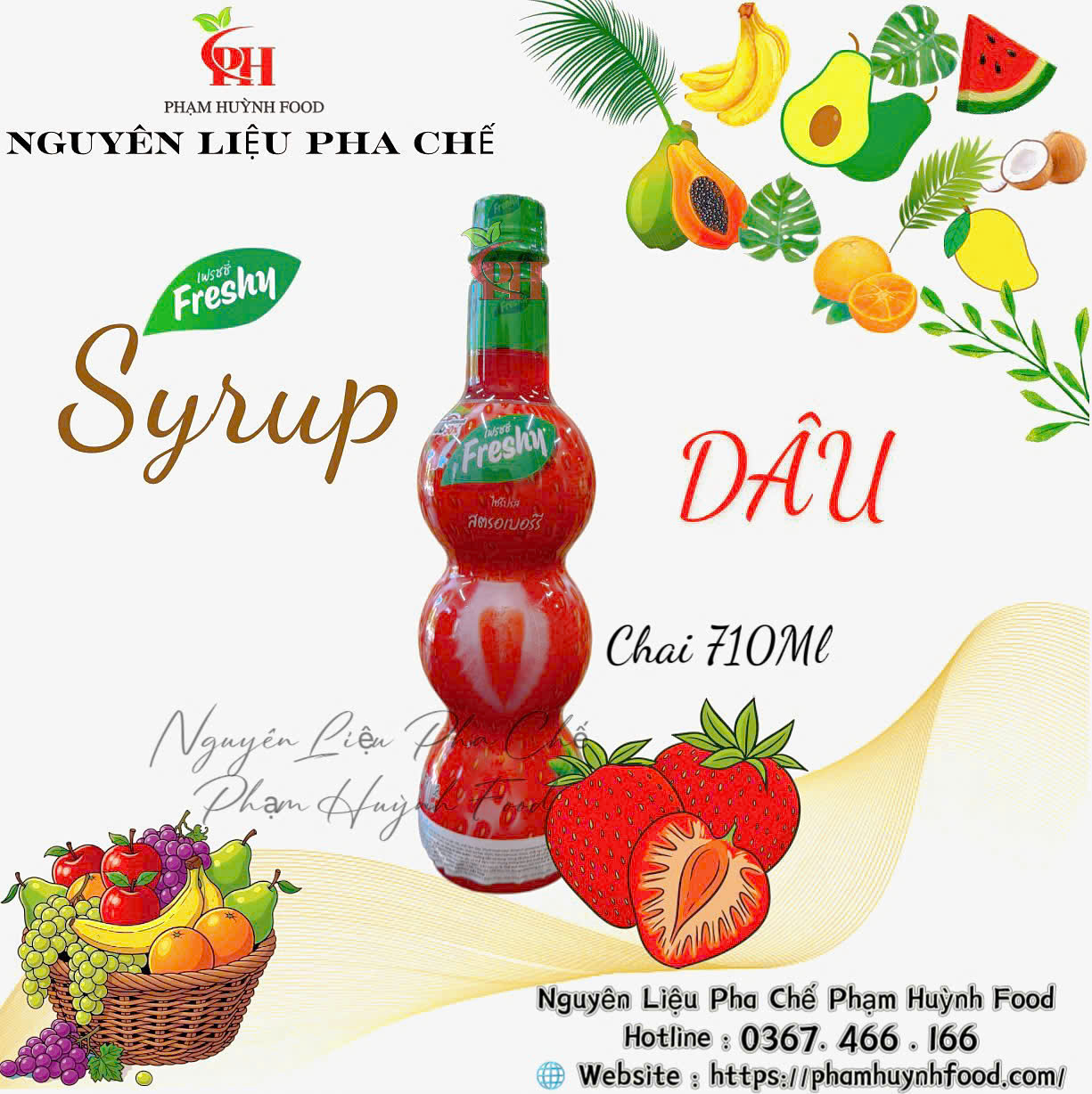 Siro Freshy 710ml - Dâu