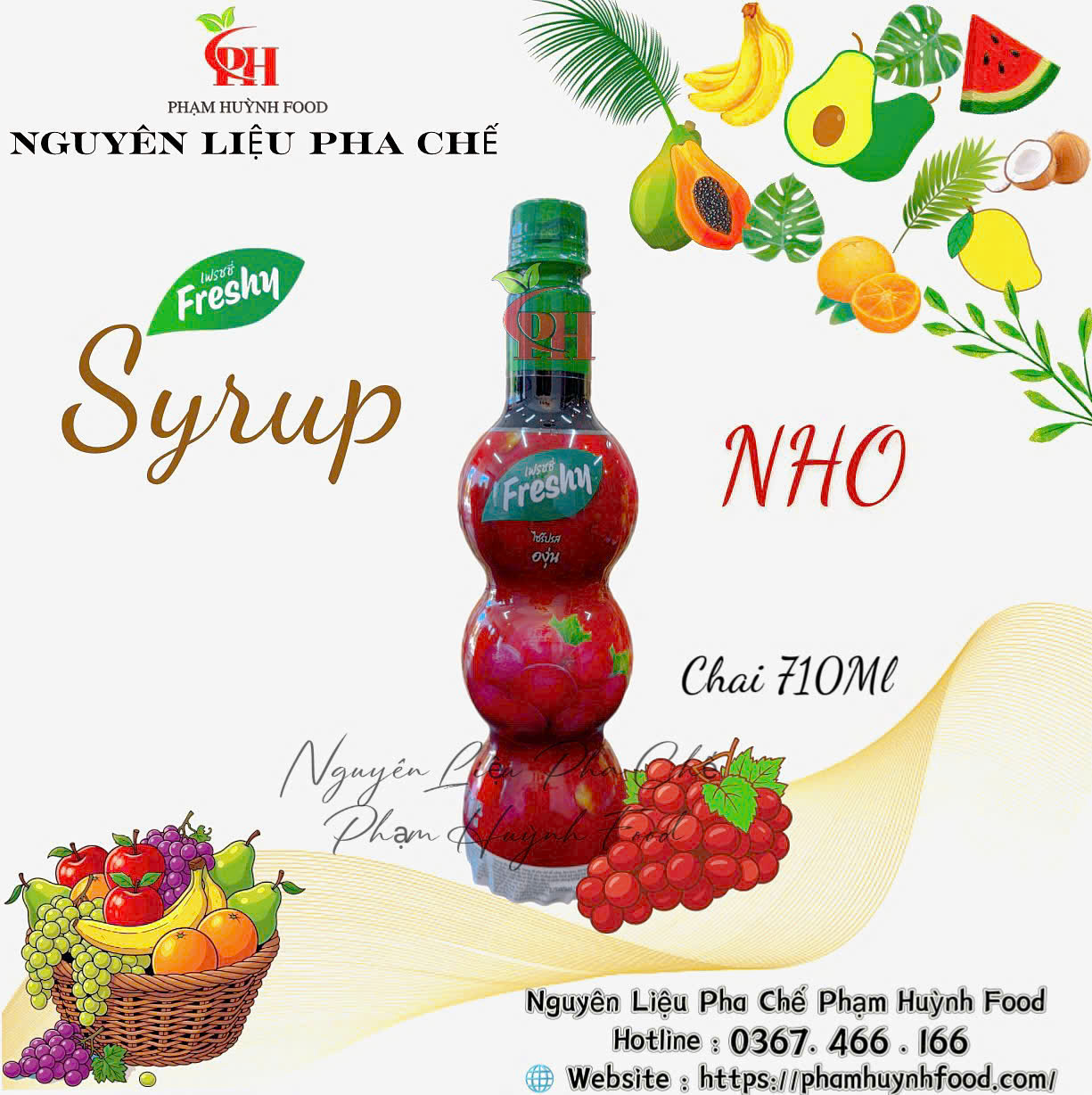 Siro Freshy 710ml - Nho