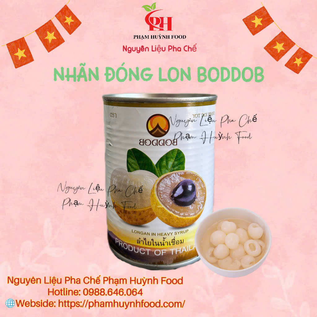 Nhãn lon Thái Bobbob 565g
